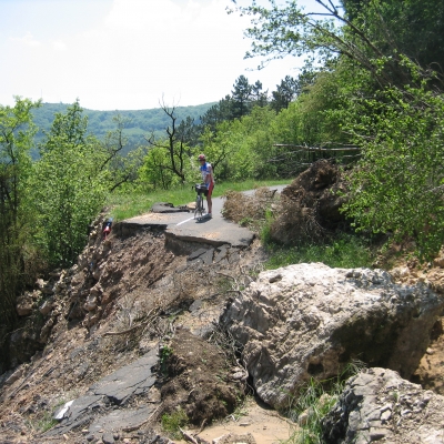 Instorting op de Col de Pertus nabij Lodève